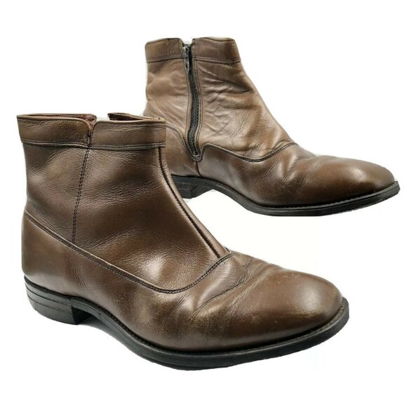 O\'Sullivan Men\'s Boot Shoe Brown Leather Zip 8.5 main image 9